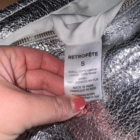 Retrofete Silver Strapless Mini Dress - Picture 8 of 10